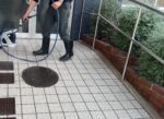 エントランス スロープ床 防滑工事