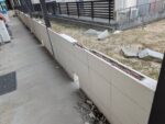 通路ブロック塀 補修 及 塗装工事