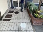 エントランス スロープ床 防滑工事
