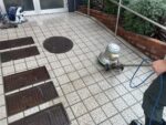 エントランス スロープ床 防滑工事