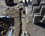 駐車場 境界ブロック補修工事