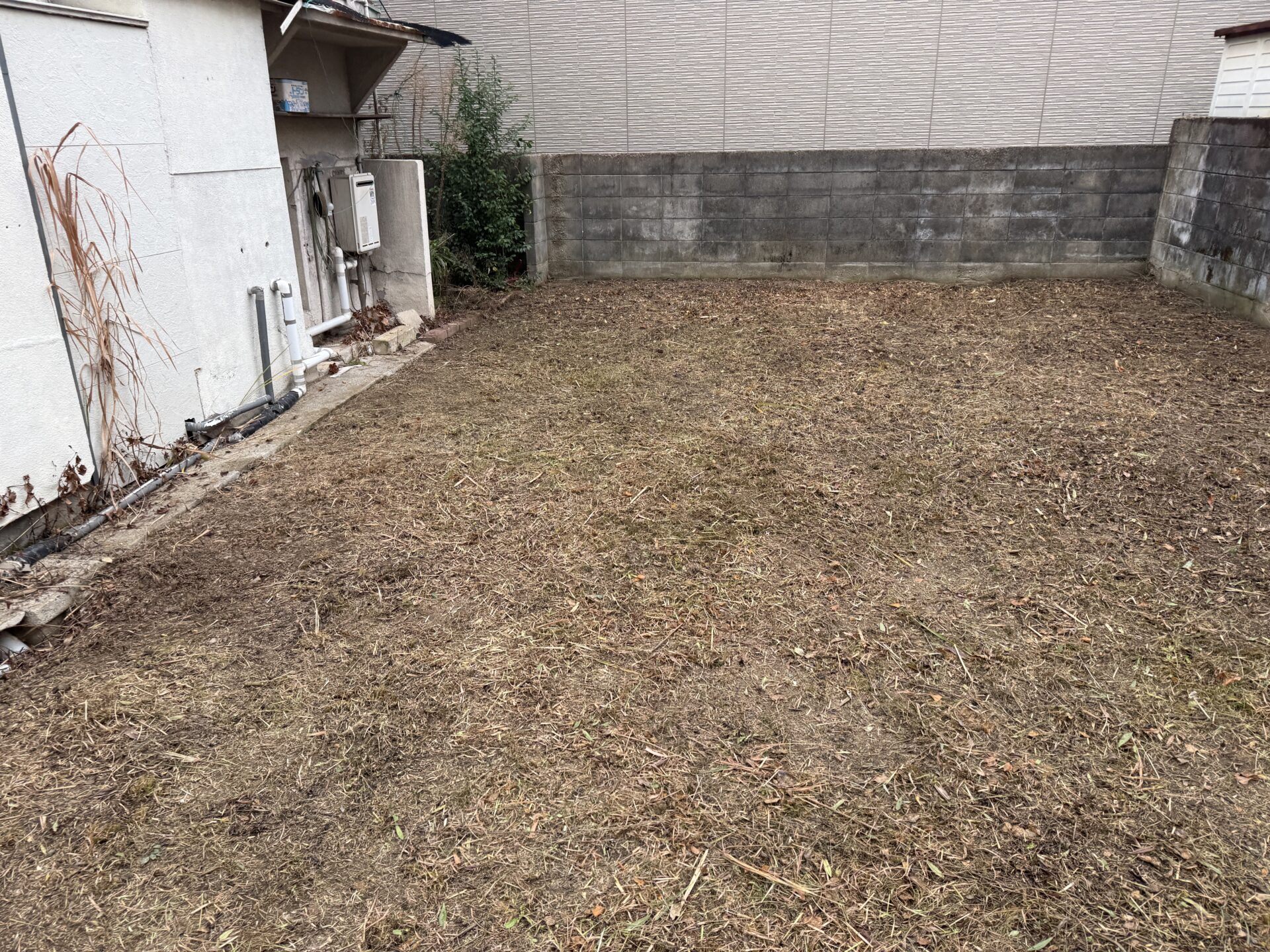 【空き地】除草作業 及 防草シート工事