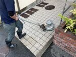 エントランス スロープ床 防滑工事