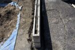 駐車場 境界ブロック補修工事