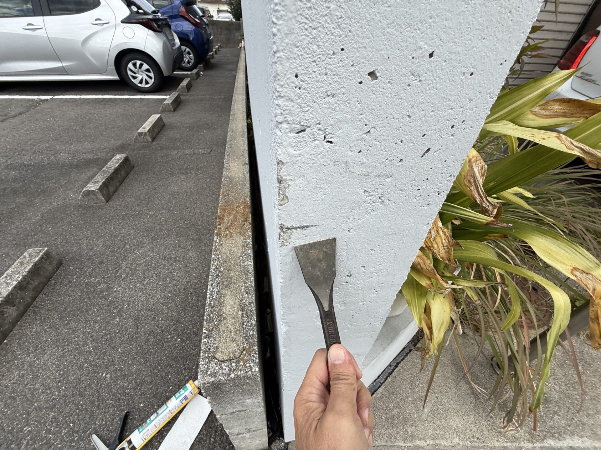 【外構塀】事故破損部分 補修工事