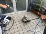 エントランス スロープ床 防滑工事