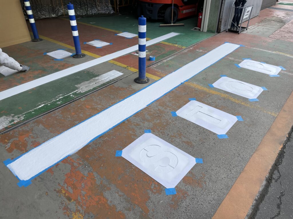 【工場】ライン引き工事