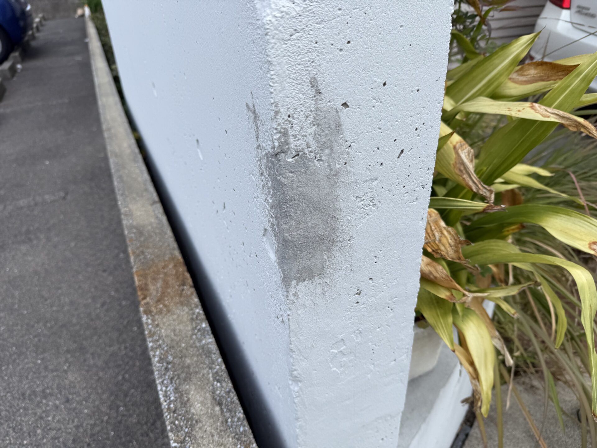 【外構塀】事故破損部分 補修工事