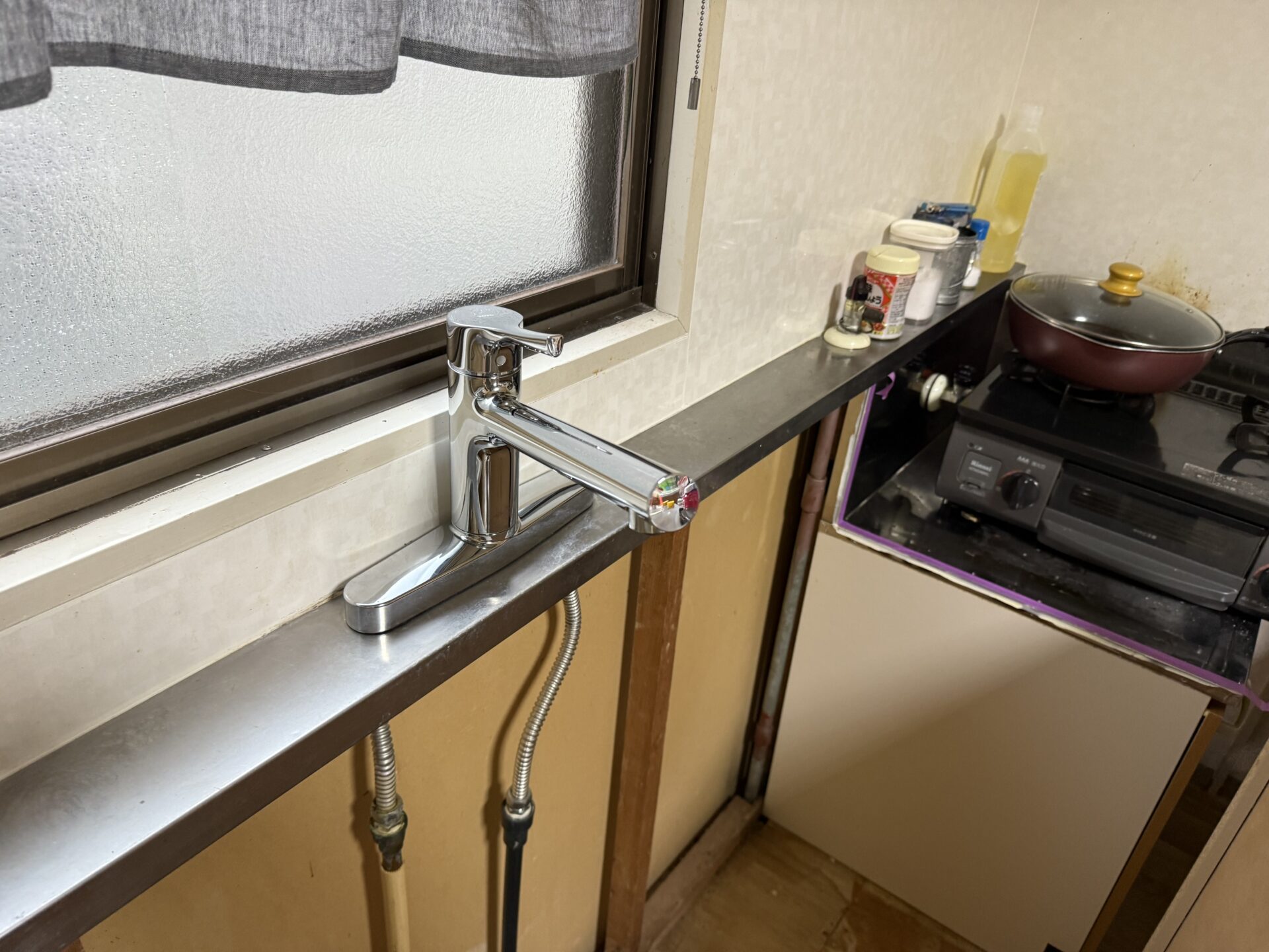 【キッチン】シングルレバー水栓工事