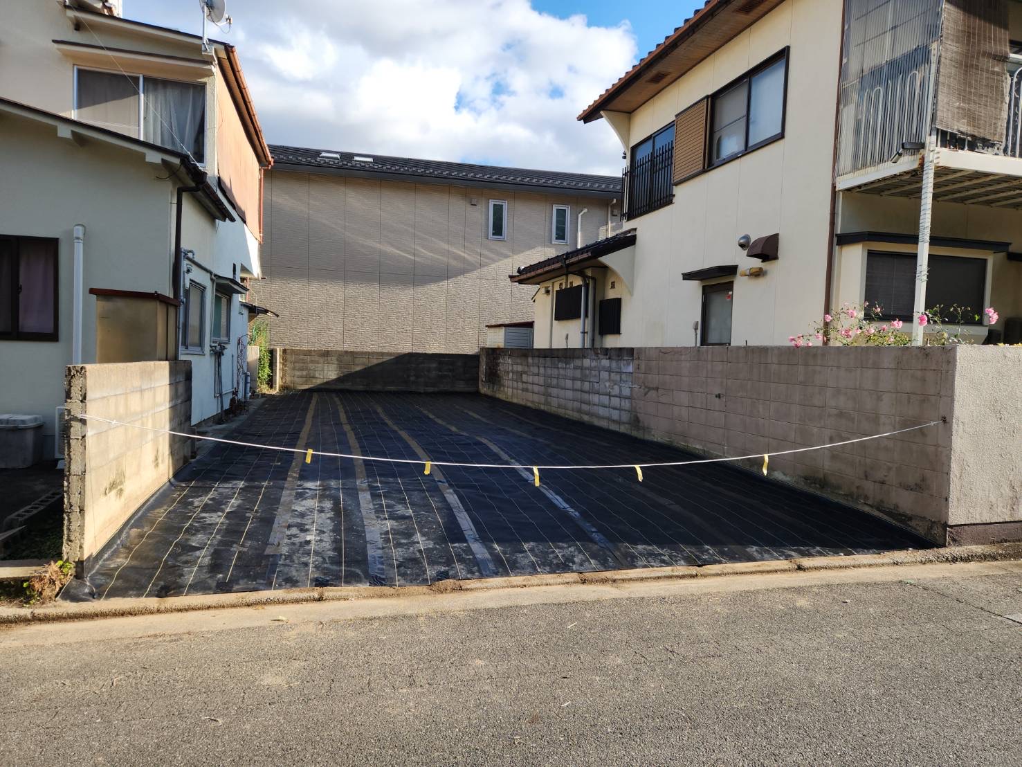 【空き地】除草作業 及 防草シート工事