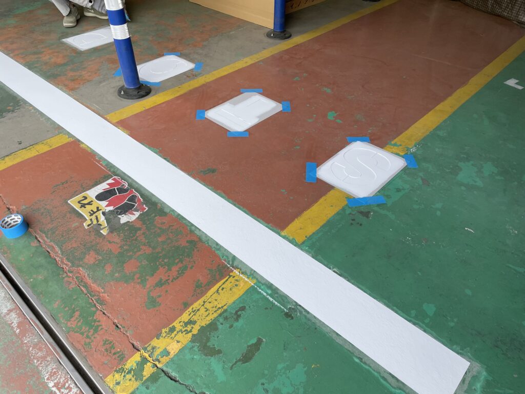 【工場】ライン引き工事