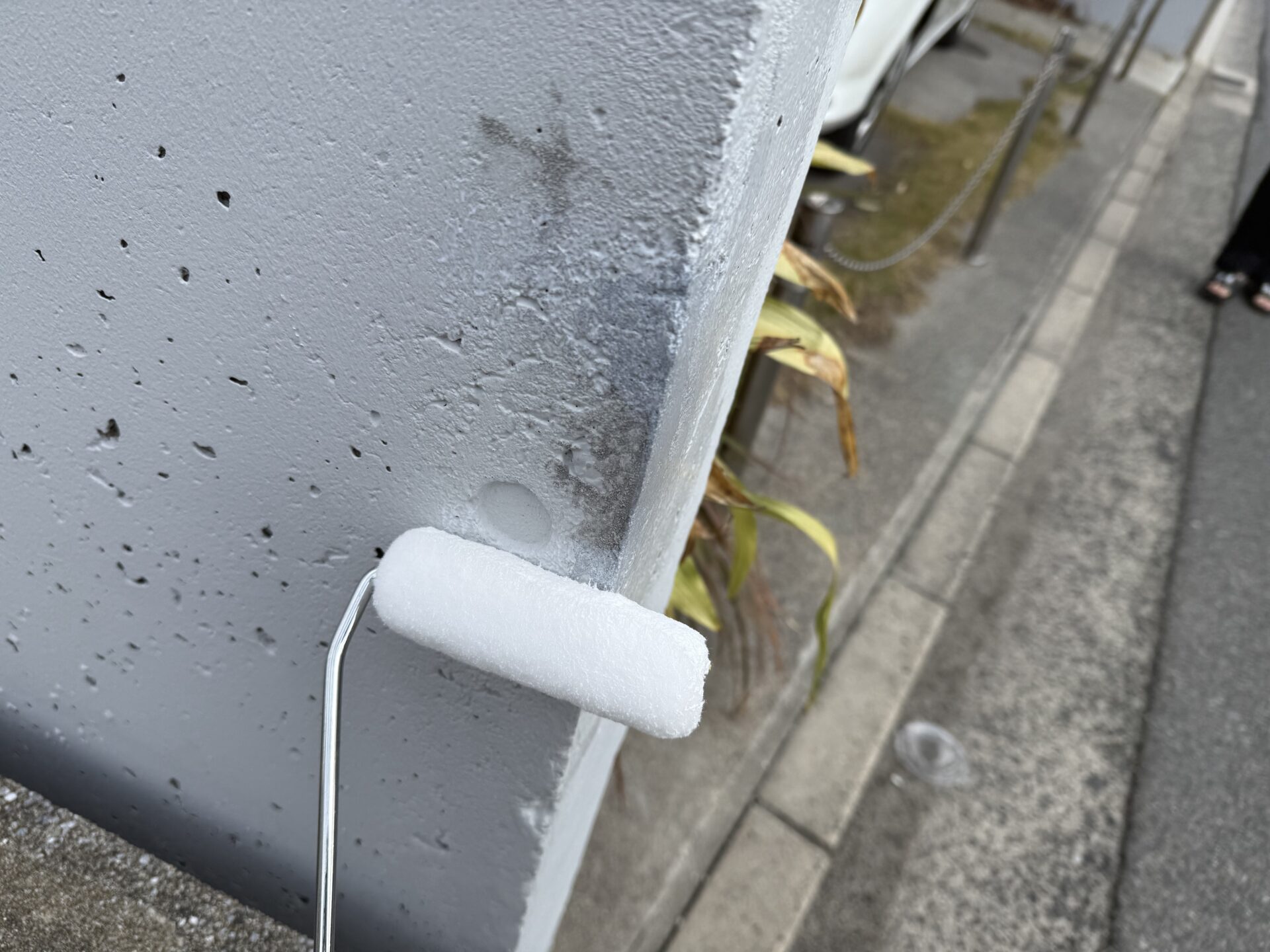 【外構塀】事故破損部分 補修工事