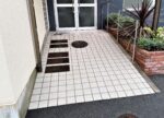 エントランス スロープ床 防滑工事