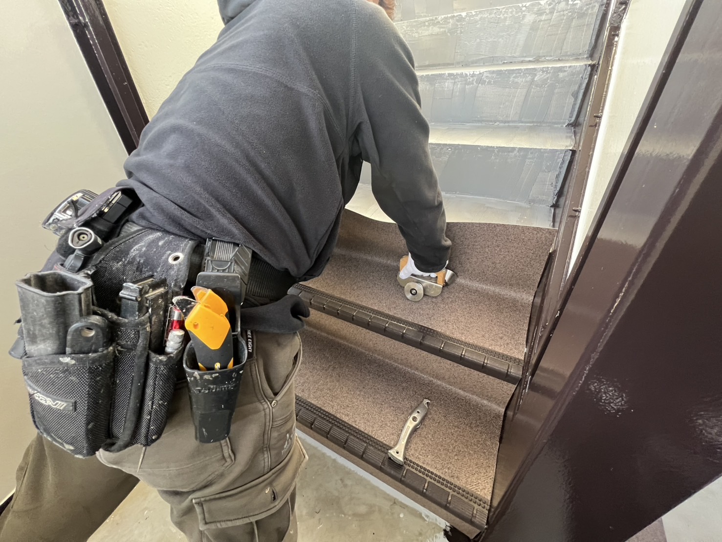 【外部階段】塗装改修工事 及  ベランダ手摺 塗装工事