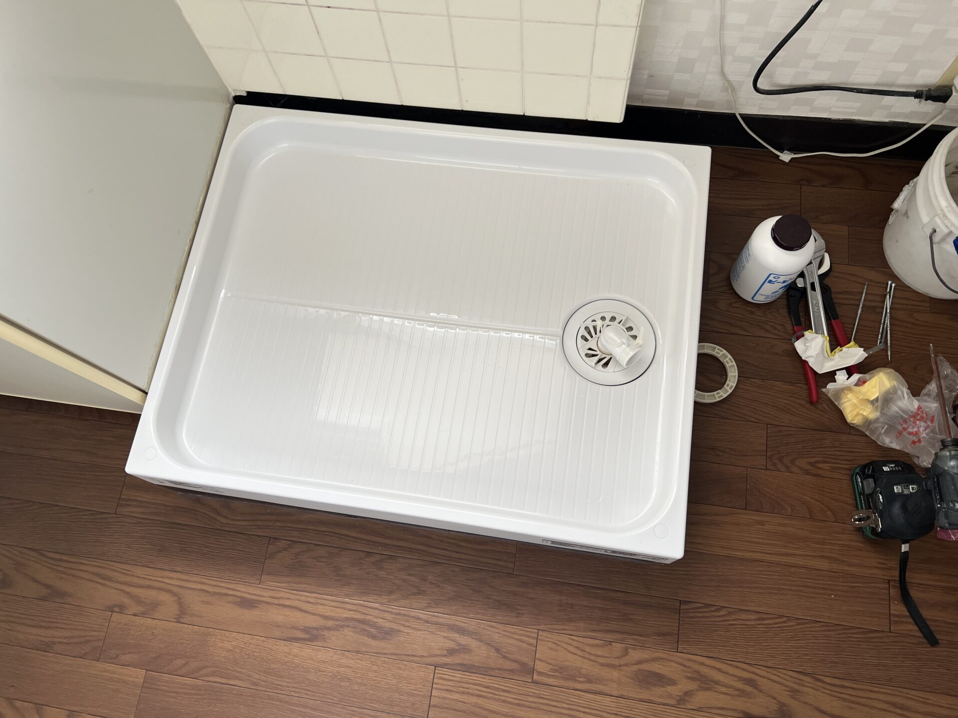 洗濯機パン取替工事