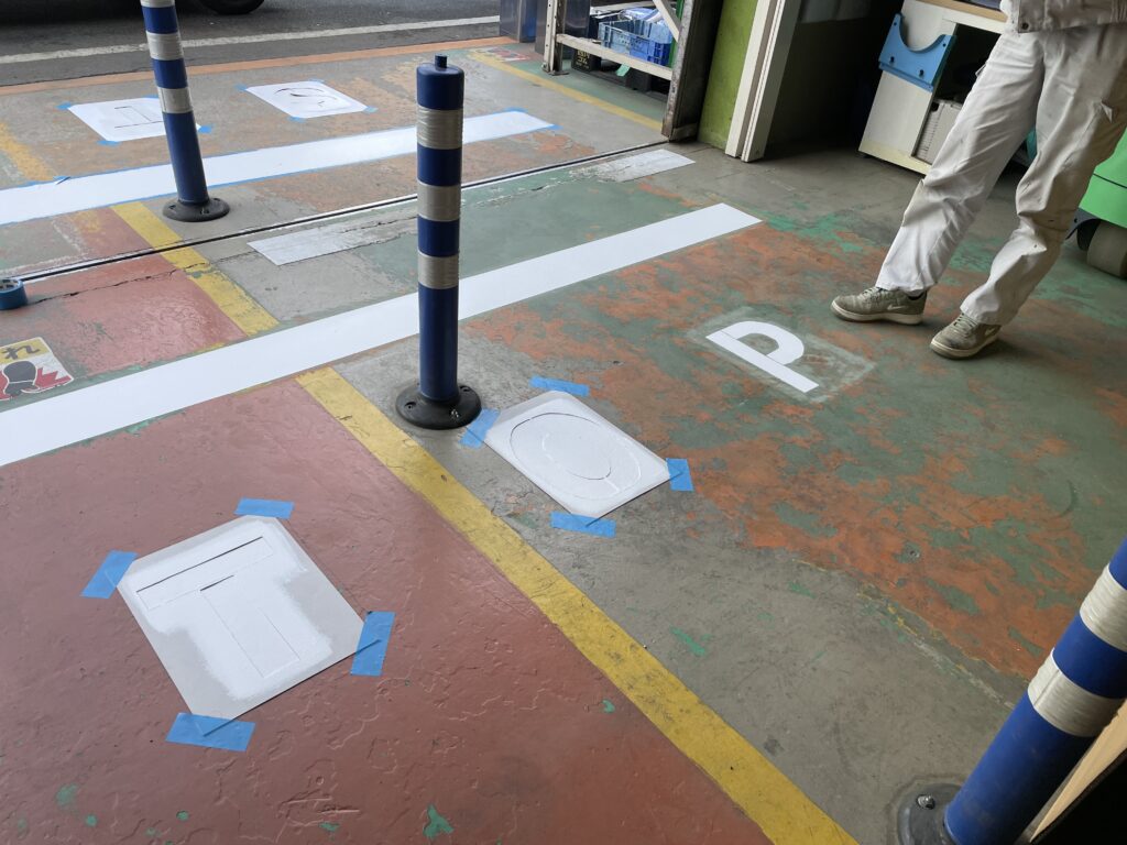 【工場】ライン引き工事