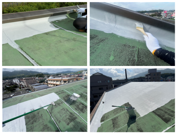 広島市で屋上防水塗装工事をご検討の方へ、屋上防水塗装工事事例を広島市に地域密着のクリーンハウス工業がご紹介します