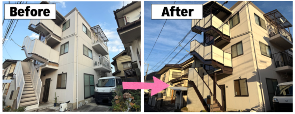 広島市で外部階段 改修工事をご検討の方へ、外部階段 改修工事事例を広島市に地域密着のクリーンハウス工業がご紹介します