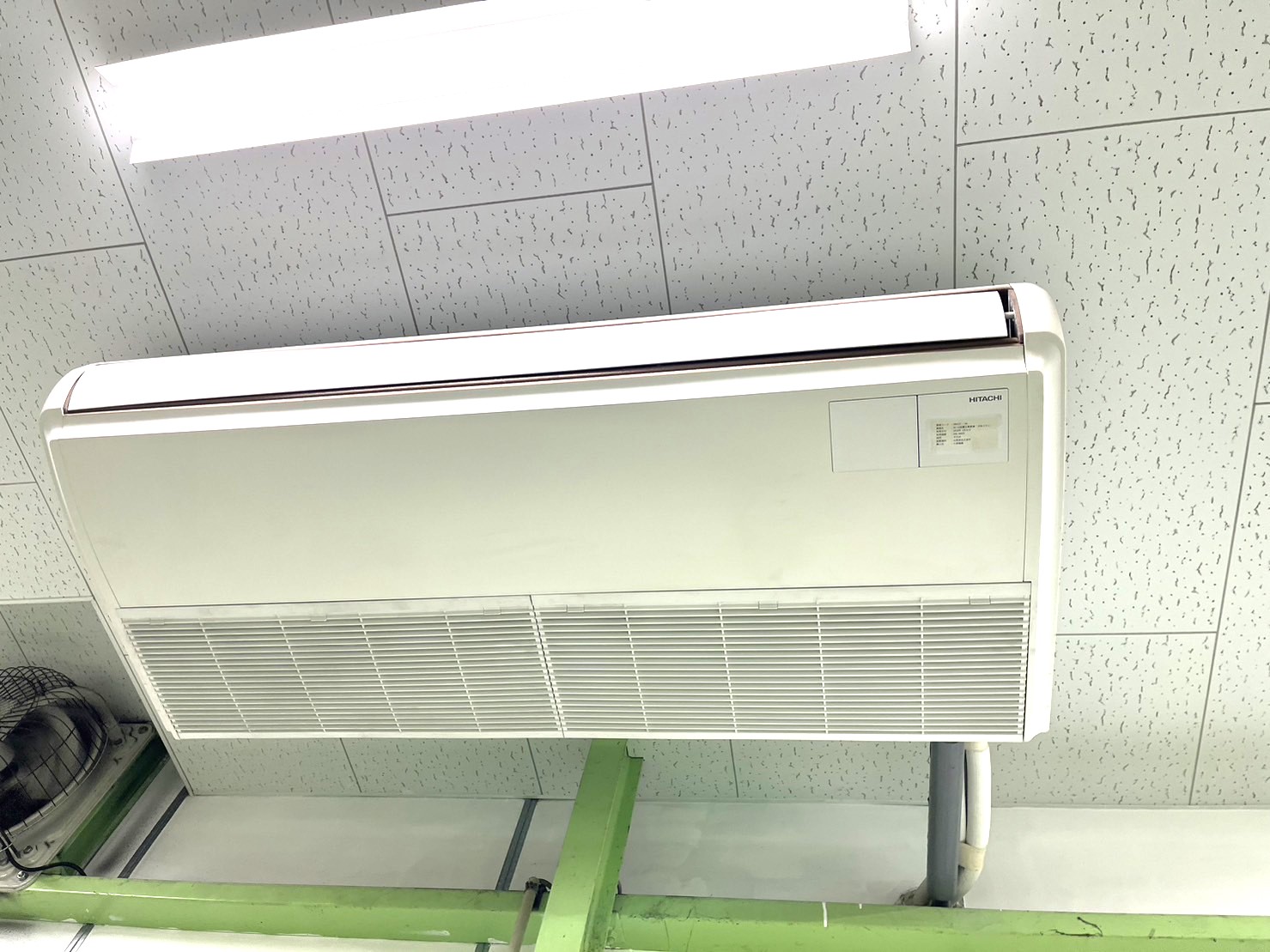 【工場】天井吊下形エアコンクリーニング（山県郡北広島町川西）